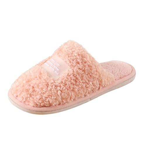 Maskjuwio Pantoffeln Damen Plüsch Memory Foam Hausschuhe Warme Slippers Flauschig Hauspantoffeln Weich Bequem Hausschlappen Leichte & Geräuschlose Pantoffeln rutschfeste Hausschuhe Plüsch Slippers von Maskjuwio