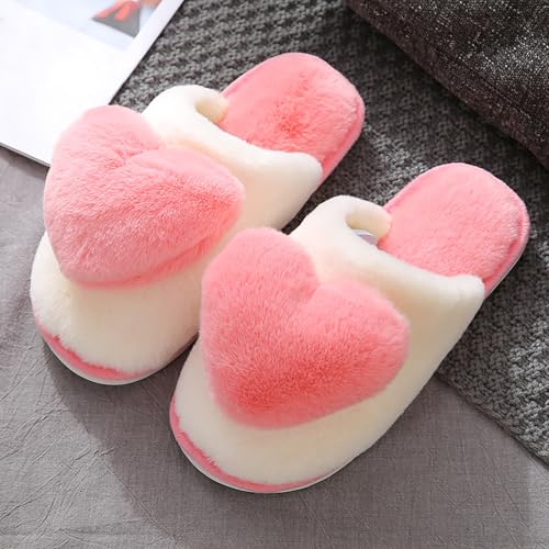 Maskjuwio Plüsch Hausschuhe Damen Hausschuhe Damen Winter Memory Foam Flauschige Hausschlappen Warme Gefüttert Pantoffeln Weich Bequem Slippers Fuzzy Hausschlappen rutschfeste Filzpantoffeln von Maskjuwio