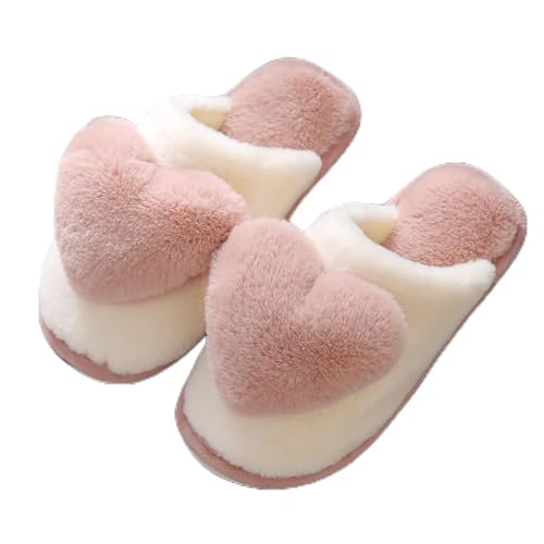 Maskjuwio Plüsch Hausschuhe Damen Hausschuhe Damen Winter Memory Foam Flauschige Hausschlappen Warme Gefüttert Pantoffeln Weich Bequem Slippers Fuzzy Hausschlappen rutschfeste Filzpantoffeln von Maskjuwio