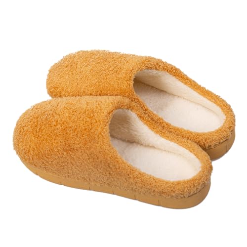 Maskjuwio Plüsch Hausschuhe Damen Pantoffeln Herren Filz Warme Gefüttert Slipper Memory Foam Schlappen rutschfeste Hausschlappen Filzpantoffeln Damen Gummisohle Hausschuhe Herren Winter Warm von Maskjuwio
