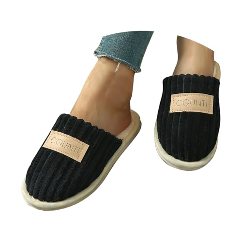 Maskjuwio Slippers Women Warm Hausschuhe Herren 44 Hausschuhe Damen Plüsch Pantoffeln Slippers Memory Foam Hausschlappen Gefüttert Hausschlappen rutschfeste Pantoffeln Filzpantoffeln Weich Bequem von Maskjuwio