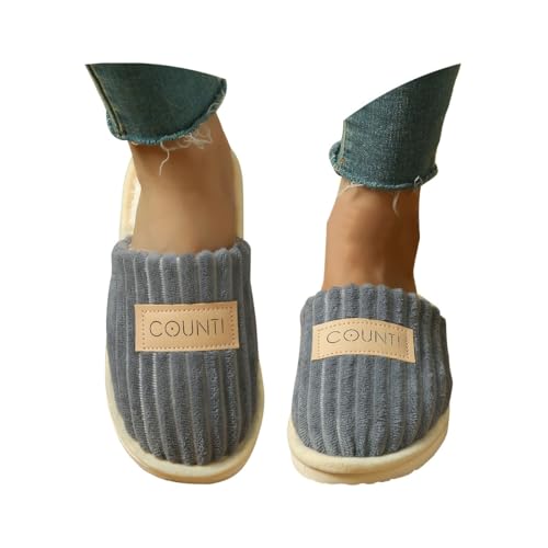 Maskjuwio Slippers Women Warm Hausschuhe Herren 44 Hausschuhe Damen Plüsch Pantoffeln Slippers Memory Foam Hausschlappen Gefüttert Hausschlappen rutschfeste Pantoffeln Filzpantoffeln Weich Bequem von Maskjuwio