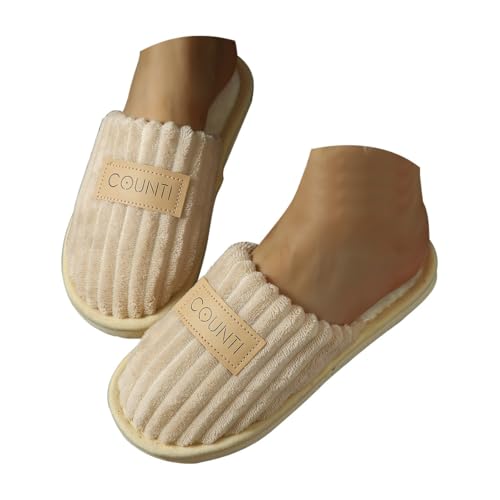 Maskjuwio Slippers Women Warm Hausschuhe Herren 44 Hausschuhe Damen Plüsch Pantoffeln Slippers Memory Foam Hausschlappen Gefüttert Hausschlappen rutschfeste Pantoffeln Filzpantoffeln Weich Bequem von Maskjuwio