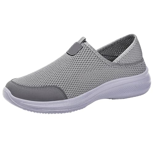 Maskjuwio Sommerschuhe Herren Leicht, Mesh Sportschuhe Orthopädische Schuhe Atmungsaktiv Slip-On Walkingschuhe rutschfest Turnschuhe Minimalistische Freizeitschuhe Weite Passform Walkingschuhe von Maskjuwio