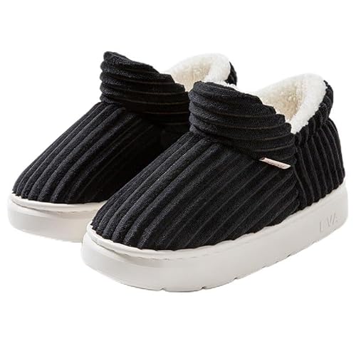 Maskjuwio Warme Hausschuhe Damen Geschlossen Filzpantoffeln Damen Mit Gummisohle Plüsch Gefüttert Hüttenschuhe Hausschlappen Mit Weichen Sohlen Pantoffeln Fur Drinnen Und Draußen Bequeme Slippers von Maskjuwio