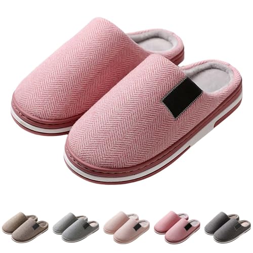 Maskjuwio Warme Hausschuhe Damen Plüsch Gefüttert Pantoffeln Plateau Slippers rutschfeste Hausschlappen Hausschuhe Mit Weichen Sohlen Unisex House Hausschlappen Einfarbig Slippers Pantoffeln von Maskjuwio
