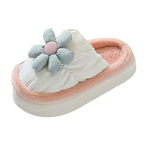Maskjuwio Winter Hausschuhe Damen Warm Plateau Hausschlappen Kuschel Lustig Hausschuhe Plüsch Gefüttert Pantoffeln Warme Slippers Hausschlappen Mit Weichen Sohlen Pantoffeln Mit Fußbett Slippers von Maskjuwio