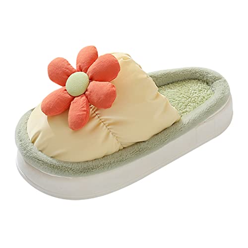 Maskjuwio Winter Hausschuhe Damen Warm Plateau Hausschlappen Kuschel Lustig Hausschuhe Plüsch Gefüttert Pantoffeln Warme Slippers Hausschlappen Mit Weichen Sohlen Pantoffeln Mit Fußbett Slippers von Maskjuwio