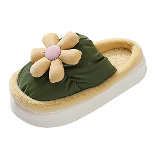 Maskjuwio Winter Hausschuhe Damen Warm Plateau Hausschlappen Kuschel Lustig Hausschuhe Plüsch Gefüttert Pantoffeln Warme Slippers Hausschlappen Mit Weichen Sohlen Pantoffeln Mit Fußbett Slippers von Maskjuwio