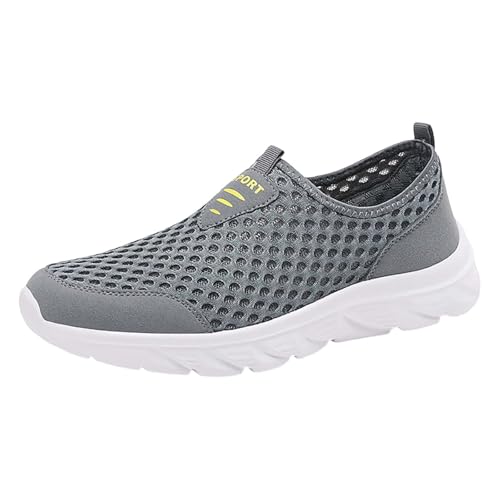 Sportschuhe Herren Training , Slip-On Turnschuhe Mesh Sneaker Hollow Out Wanderschuhe Atmungsaktiv Walkingschuhe Low Top Laufschuhe Weichen Sohle Fitnessschuhe Sportlich Freizeitschuhe Leicht von Maskjuwio