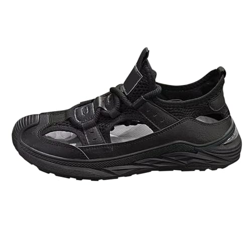 Wanderschuhe Herren Sommer Rutschfest Trekkingschuhe Atmungsaktiv Sportschuhe Leicht Schlupfschuhe Weichen Sohle Turnschuhe Orthopädische Unterstützung Sneaker Mesh Laufschuhe Für Breite Füße von Maskjuwio