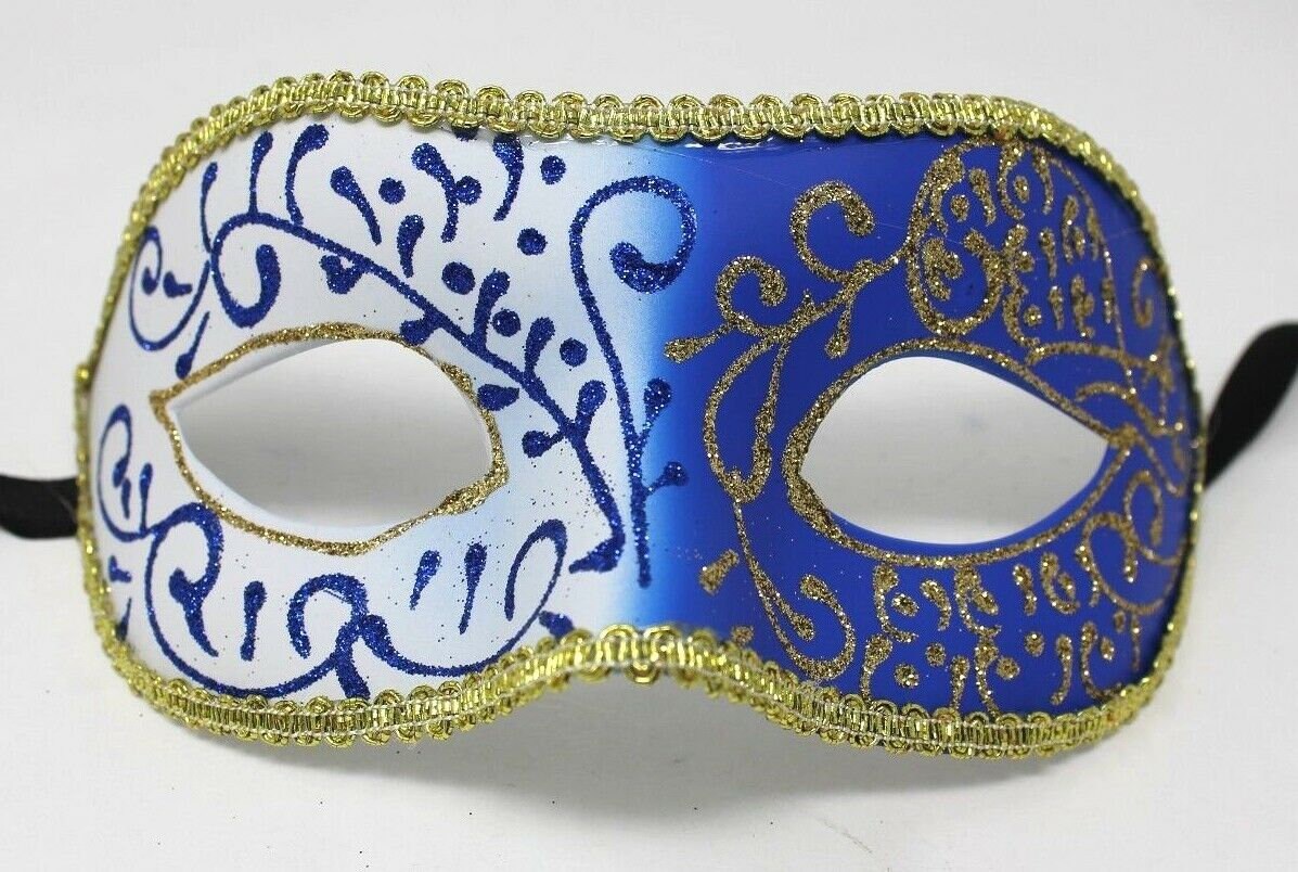 Blau Und Gold Maskerade Masken Für Damen Blau Und Gold Maskerade Masken Für Damen von MasksandTiaras