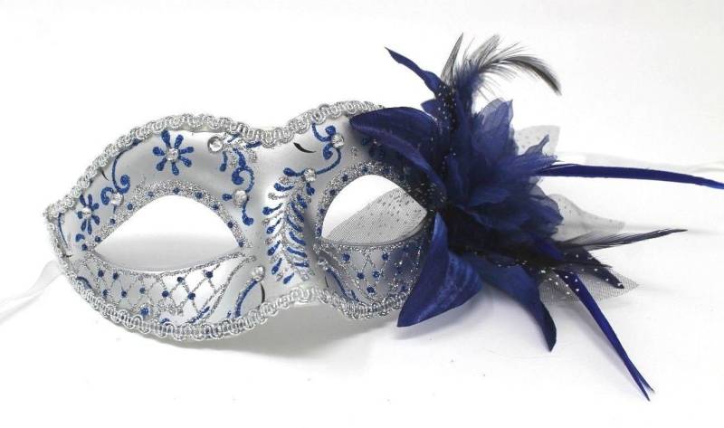 Blau Und Silber Maskerade Maske Blau Und Silber Maskerade Maske von MasksandTiaras
