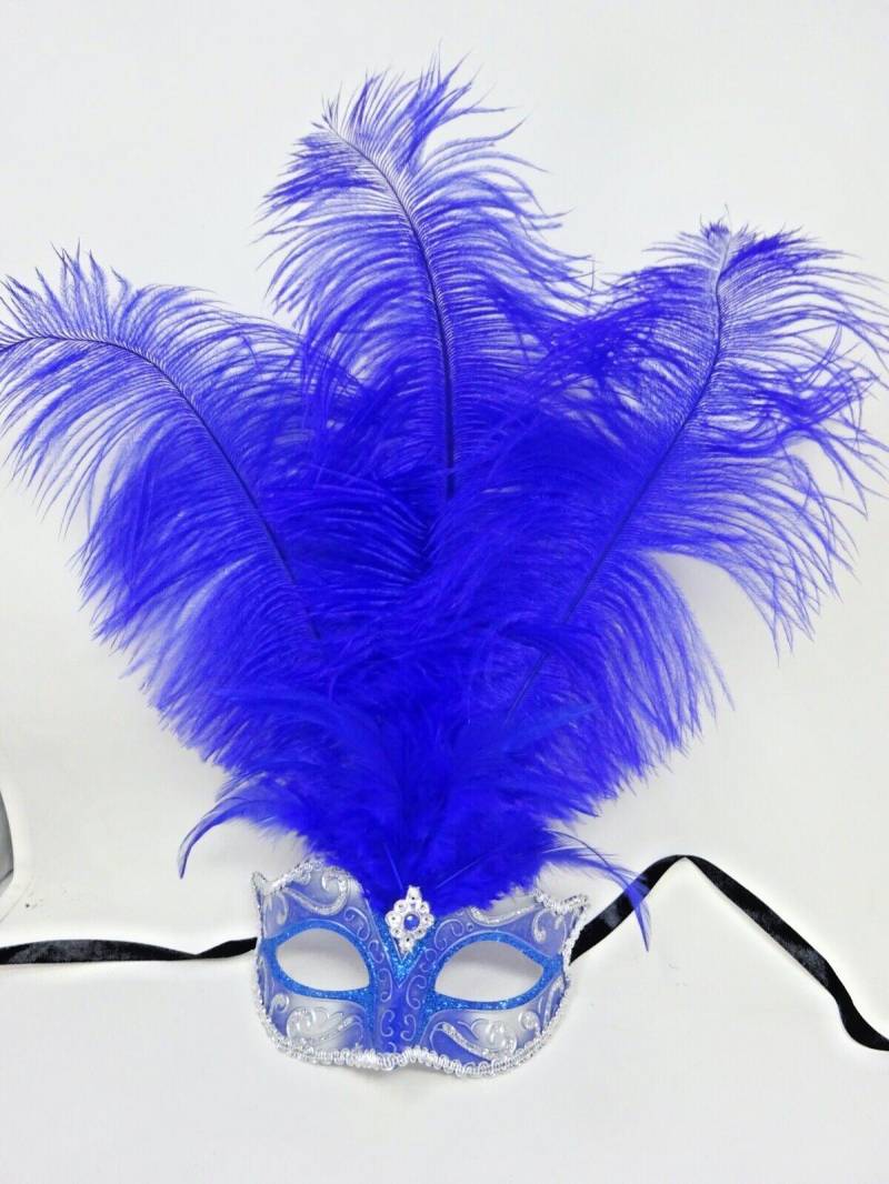 Blau Und Silber Maskerade Maske von MasksandTiaras