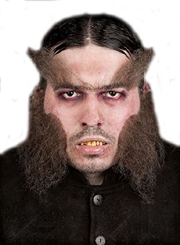 Biestie - Augenbrauen aus Echthaar - braun - Verkleidung Kostüm-Accessoire Karneval Fasching (inkl. Hautkleber) von Maskworld