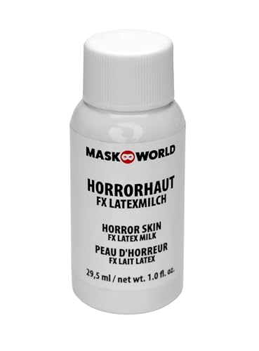 Horrorhaut - Latexmilch - weiß - Spezialeffekt Halloween Make-Up Flüssiges Latex Fake Skin Zombie Schminke 29,5ml Horrorhaut - Latexmilch - weiß - Spezialeffekt Halloween Make-Up Flüssiges Latex Fake Skin Zombie Schminke 29,5ml von Maskworld