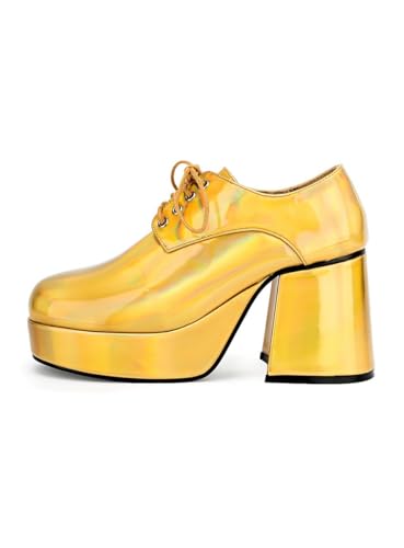 Maskworld 70er Jahre Plateauschuhe für Herren - Gold - Glitzer-Look - Schuhgröße: 42-43 Maskworld 70er Jahre Plateauschuhe für Herren - Gold - Glitzer-Look - Schuhgröße: 42-43 von Maskworld