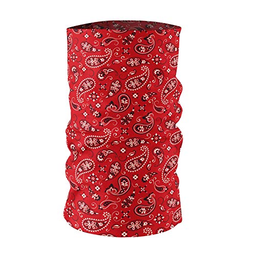 Maskworld Schlauchschal Multifunktionstuch Halstuch Kopftuch - Bandana rot - stylish - atmungsaktiv - elastisch - für alle Gelegenheiten von Maskworld