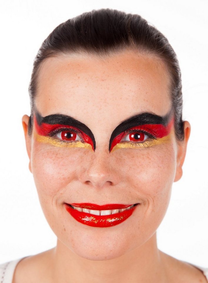 Maskworld Schmink-Set Make-up Set Deutschland, Fan Schminkset mit perfekt abgestimmten Komponenten von Maskworld