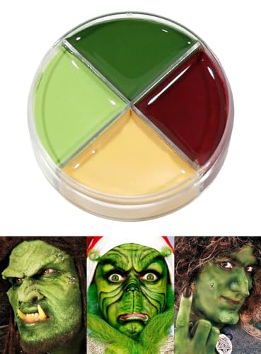 Professionelle Theater-Schminke für Monster - Horror Make-Up Set Creme Schminkdose 4 Farben - Halloween Karneval Motto-Party von Maskworld