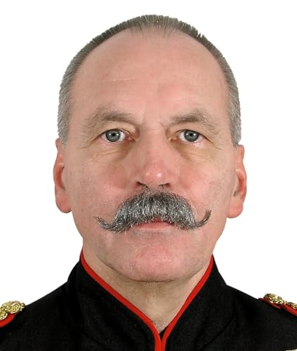 Wilhelm professioneller Oberlippenbart - rot - Schnauzer - Bart aus Echthaar Verkleidung Kostüm-Accessoire Karneval Fasching (inkl. Hautkleber) von Maskworld