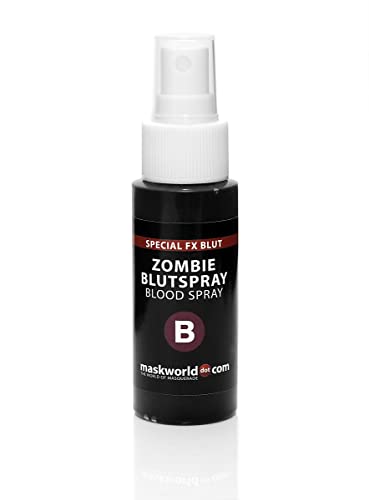 Zombie Blut-Spray - dunkles Blut - Kunstblut Schminke Halloween - Sprühflasche 59ml Special FX Horror Make-Up von Maskworld