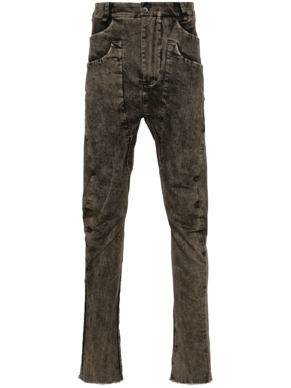 Masnada Klassische Slim-Fit-Jeans - Braun von Masnada