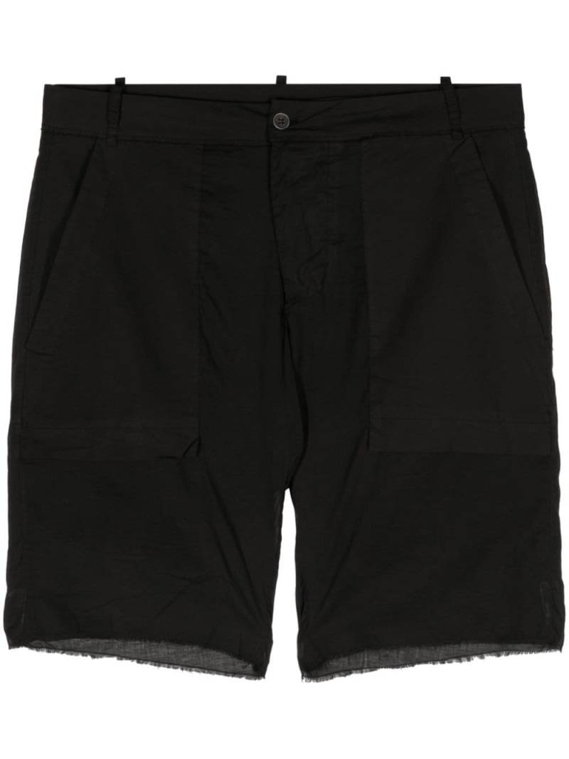 Masnada Ausgefranste Shorts - Schwarz von Masnada