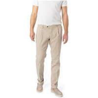 Mason's Herren Bundfaltenhose beige Leinen von Mason's