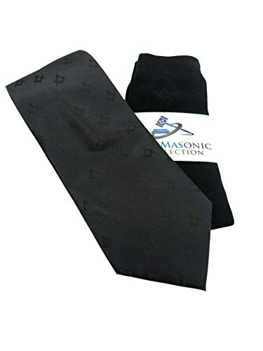 Freimaurer-Herren-Socken mit passender Krawatte, Schwarz Gr. 40/43 EU, Schwarz von Masonic