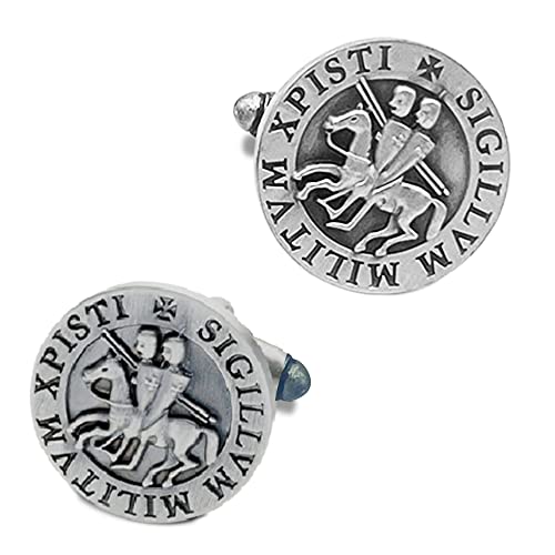 Knights Templar freimaurer Manschettenknöpfe, mit Samtbeutel von THE MASONIC COLLECTION