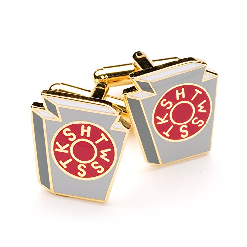 THE MASONIC COLLECTION Mark Degree Herren-Manschettenknöpfe mit Freimaurer-Motiv, vergoldet, Einheitsgröße, Messing, Kein Edelstein von THE MASONIC COLLECTION