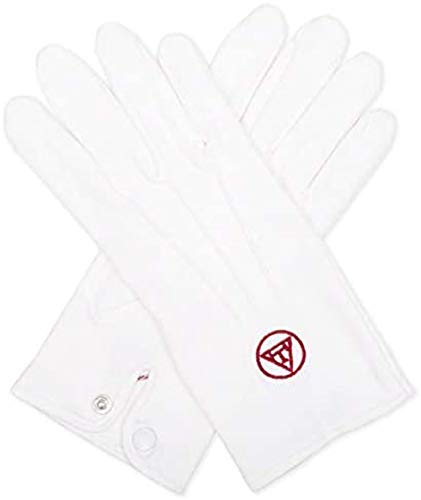 Weiß 100% Baumwolle Royal Arch Handschuhe XL von THE MASONIC COLLECTION