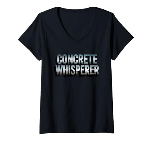 Damen Lustiger Betonflüsterer Spruch Humorvoller Baumeister Job Vater T-Shirt mit V-Ausschnitt Damen Lustiger Betonflüsterer Spruch Humorvoller Baumeister Job Vater T-Shirt mit V-Ausschnitt von Masonry Construction Worker Cement Labor Humor