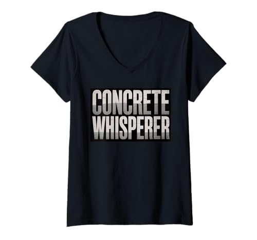 Damen Lustiger Betonflüsterer Spruch Humorvoller Baumeister Job Vater T-Shirt mit V-Ausschnitt Damen Lustiger Betonflüsterer Spruch Humorvoller Baumeister Job Vater T-Shirt mit V-Ausschnitt von Masonry Construction Worker Cement Labor Humor