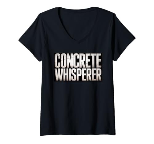 Damen Lustiger Betonflüsterer Spruch Humorvoller Baumeister Job Vater T-Shirt mit V-Ausschnitt Damen Lustiger Betonflüsterer Spruch Humorvoller Baumeister Job Vater T-Shirt mit V-Ausschnitt von Masonry Construction Worker Cement Labor Humor