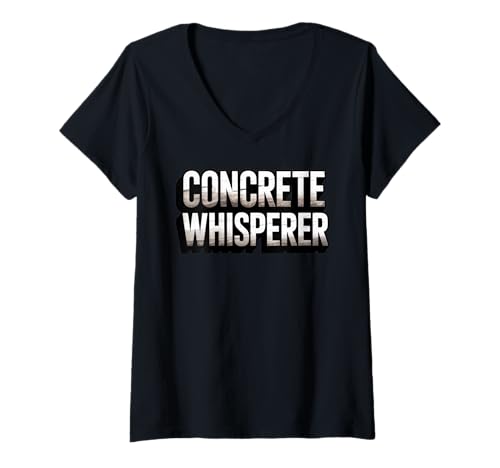 Damen Lustiger Betonflüsterer Spruch Humorvoller Baumeister Job Vater T-Shirt mit V-Ausschnitt Damen Lustiger Betonflüsterer Spruch Humorvoller Baumeister Job Vater T-Shirt mit V-Ausschnitt von Masonry Construction Worker Cement Labor Humor