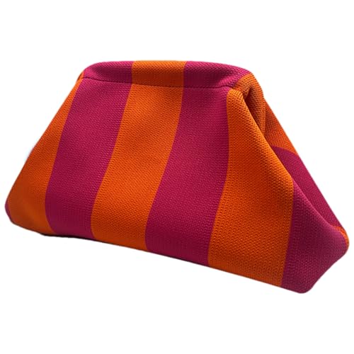 Masoog Clutch Damen | Dumpling Bag Clutch - Gewebte Handtaschen | Lässige Cloud Strick Geldbörse Für Sommerstrände, Shopping, Reisen von Masoog