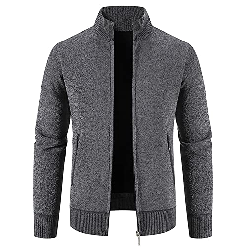 Blazer Herren Anzugjacke mit Stehkragen und Langen Ärmeln Einreiher Anzug Herbst Winter Anzugmantel Formelle Geschäftskleidung Taille zurückziehen Tunika Bluse Für Männer M 5XL von Masrin