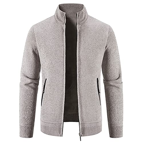 Blazer Herren Anzugjacke mit Stehkragen und Langen Ärmeln Einreiher Anzug Herbst Winter Anzugmantel Formelle Geschäftskleidung Taille zurückziehen Tunika Bluse Für Männer M 5XL von Masrin
