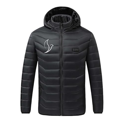 Heizjacke für Damen und Herren Beheizbare Jacke mit 21 Heizzone 3 Einstellbar Temperatur Langarm Arbeitsjacke Mit Kapuze Unisex Winterjacke USB Elektrische Daunenjacke Softshelljacke M-6XL von Masrin