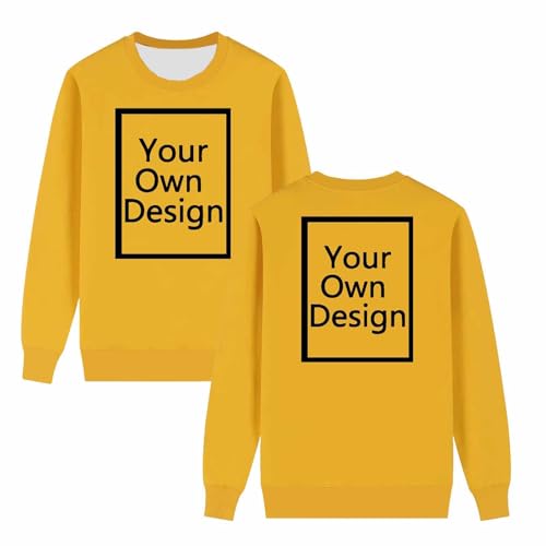 Hoodie Bedrucken Lassen Damen Herren - Unisex Kapuzenpullover Selbst Gestalten mit Vorne/hinten Bedruckt, Personalisiert Exklusive Individualisierung Mit Foto Text Logo - für Paare Familie Party von Masrin