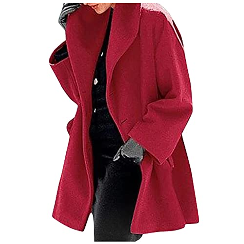 Trenchcoat Damen Lang Winterjacke Zweireihiger Windjacke Mantel Elegant Einfarbige Wolljacke Umlegekragen Langarm Wintermantel Wollmantel Übergangsjacke Business Arbeitsjacke Windbreaker S-3XL Trenchcoat Damen Lang Winterjacke Zweireihiger Windjacke Mantel Elegant Einfarbige Wolljacke Umlegekragen Langarm Wintermantel Wollmantel Übergangsjacke Business Arbeitsjacke Windbreaker S-3XL von Masrin