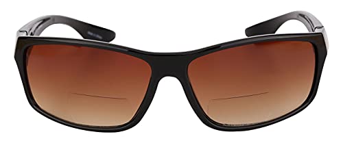 "The Driver" Polarisierte Bifokale Sonnenbrille mit High Definition Gradient Amber Gläser, Schwarz , Medium "The Driver" Polarisierte Bifokale Sonnenbrille mit High Definition Gradient Amber Gläser, Schwarz , Medium von Mass Vision