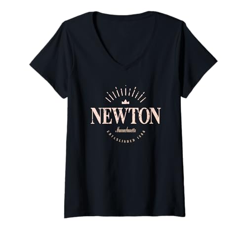 Damen Newton Massachusetts Modern - Newton MA T-Shirt mit V-Ausschnitt Damen Newton Massachusetts Modern - Newton MA T-Shirt mit V-Ausschnitt von Massachusetts Contemporary Designs