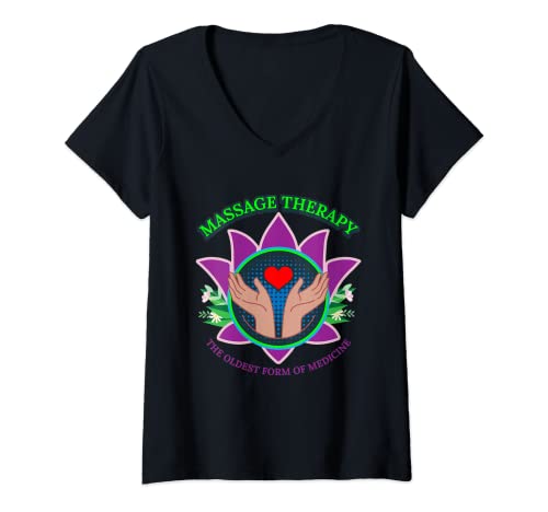 Damen Massage Therapy I Physiotherapie Masseurin Therapeut T-Shirt mit V-Ausschnitt Damen Massage Therapy I Physiotherapie Masseurin Therapeut T-Shirt mit V-Ausschnitt von Massage Physiotherapeut Masseur Therapie Kleidung