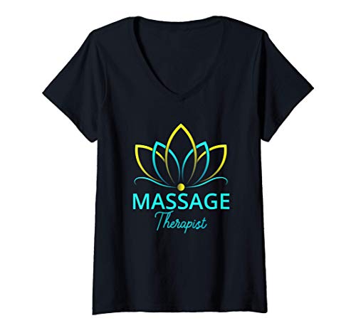 Damen Geschenk für professionelle Masseurinnen Frauen Massage T-Shirt mit V-Ausschnitt von Massage Therapist Gifts & T-shirts