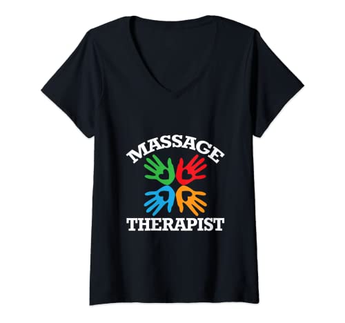 Damen Healing Hands Of Therapy – Proud Massage Therapist T-Shirt T-Shirt mit V-Ausschnitt Damen Healing Hands Of Therapy – Proud Massage Therapist T-Shirt T-Shirt mit V-Ausschnitt von Massage Therapist Shirts