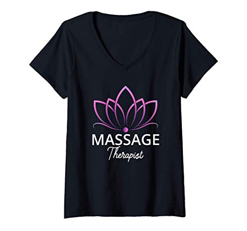 Damen Geschenk für professionelle Masseurin und Massage-Therapeut T-Shirt mit V-Ausschnitt von Massage Therapist Thank you Gifts