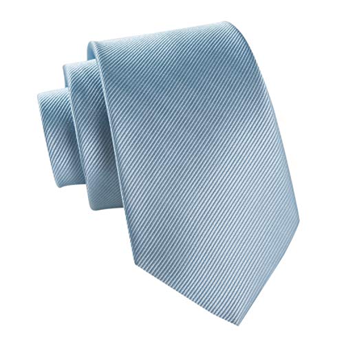 Massi Morino Seidenkrawatte Herren Hellblau - 6,5cm breit, 155cm lang - Krawatte aus 100% Seide I Slim-Fit Herrenkrawatte I Inklusiver Geschenkbox von Massi Morino